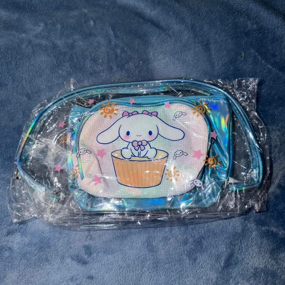 Cinnamoroll Makeup Bag set of Two holographic pouch